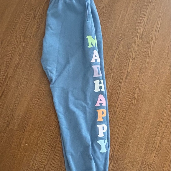 Madhappy Pants - Madhappy Blue Track Pants with Vibrant Vertical Text